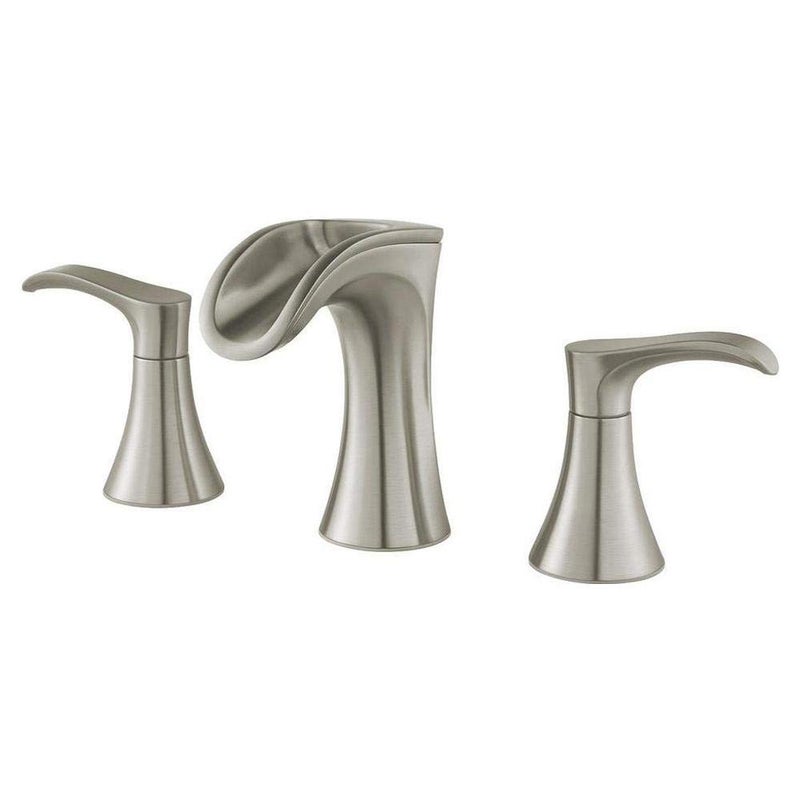 Pfister LF-049-BRKK Brea 8'' Widespread 2-Handle Waterfall Bathroom Faucet in Brushed Nickel - Image 1